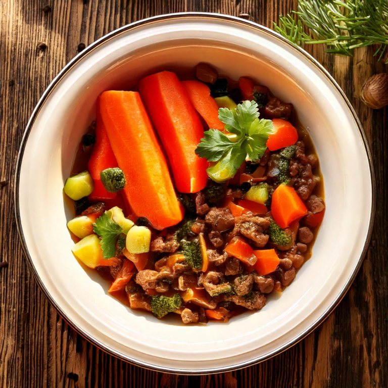 Gemüse- und Fleischgericht