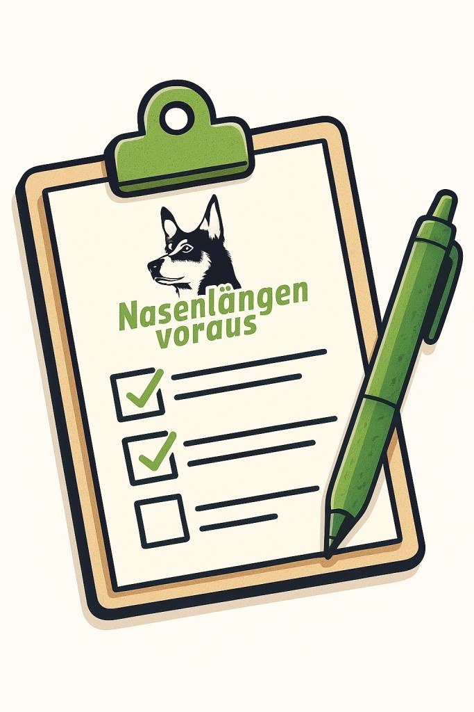 Checkliste mit Hundekopf